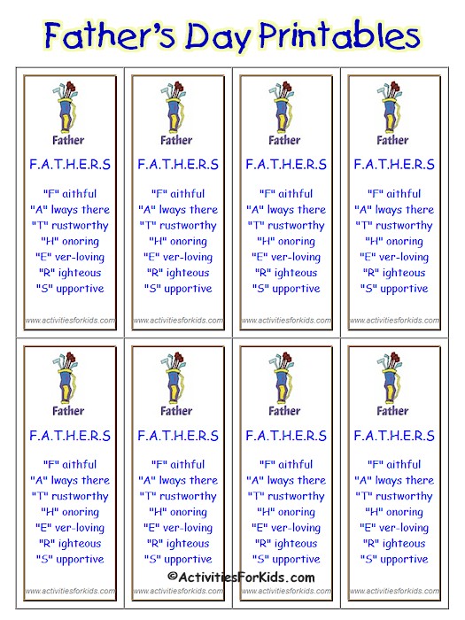 printable fathers day bookmarks easy classroom printout