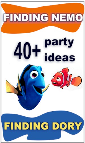 Finding Nemo, Finding Dory Party Ideas for Kids. Over 40 ideas for food, games and decorations for a Finding Nemo or Finding Dory Themed Birthday Party. 