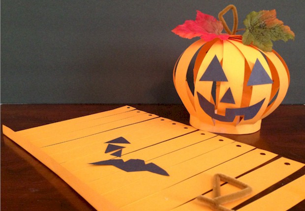 Paper Jack O Lantern Craft for Halloween
