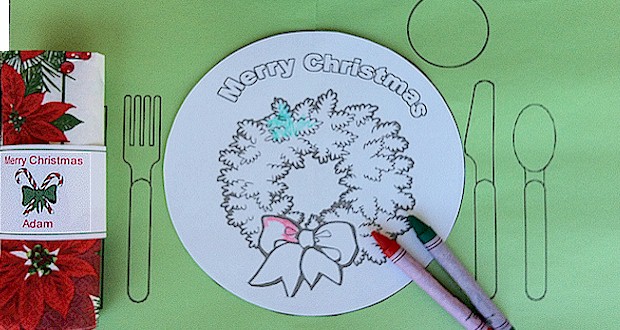 Free printable Christmas place mat for kids from Activities For Kids