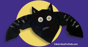 Black Paper Plate Bat