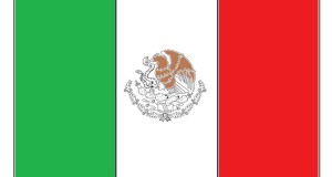 Coloring Page Mexican Flag