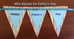 Mini Happy Father's Day Banner