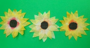 Coffee Filter Sunflowers Craft from Activities For Kids