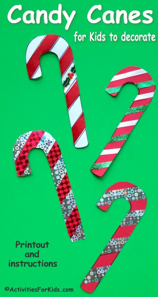 Candy Cane Printable Craft for Kids