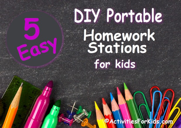No more excuses, kids can have all school supplies handy with a portable homework station.