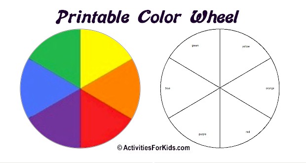 Color Wheel printable classroom activity. 