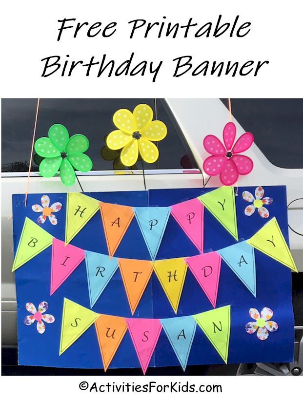 svale svært selv Free Printable Happy Birthday Banner