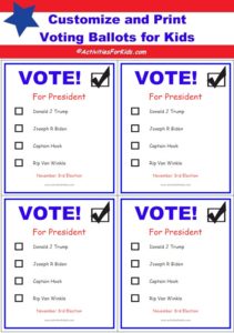 Free Printable Ballots for Kids - Classroom Voting Ballot