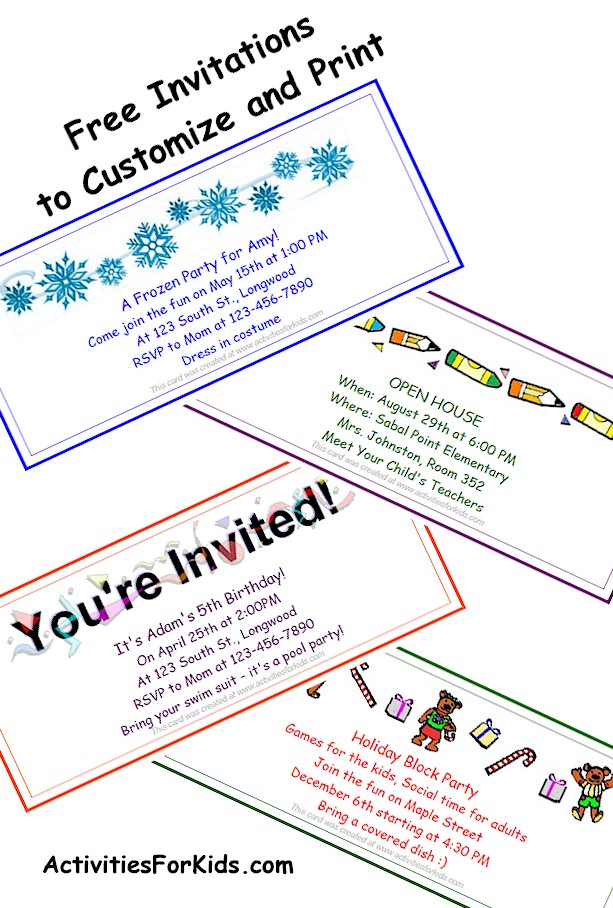 Customizable Minecraft Invitation: Editable Invite For Your Party