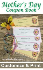 Mother's Day Printable Coupon Book - Free Printable for Kids