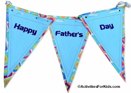 Printable Happy Father's Day Banner