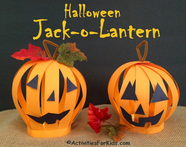 Halloween Paper Jack O Lantern