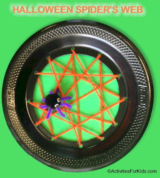 Paper Plate Spider's Web Craft