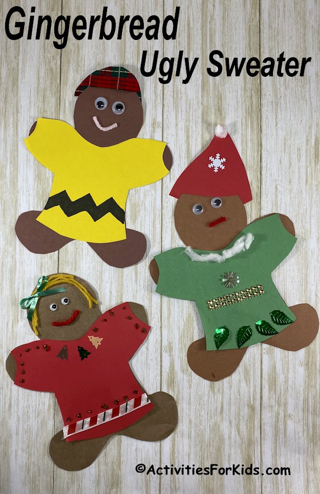 Gingerbread Ugly Christmas Sweater Craft