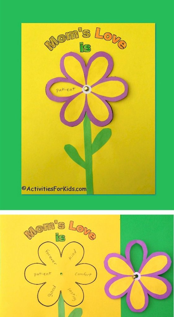 Mom's Love Is Flower Craft for Kids