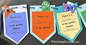 Wocket in my pocket, Dr Seuss preschool craft